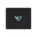 Gaming Desk Mat – Minimal Geometric Logo RGB Teal Black Mousepad