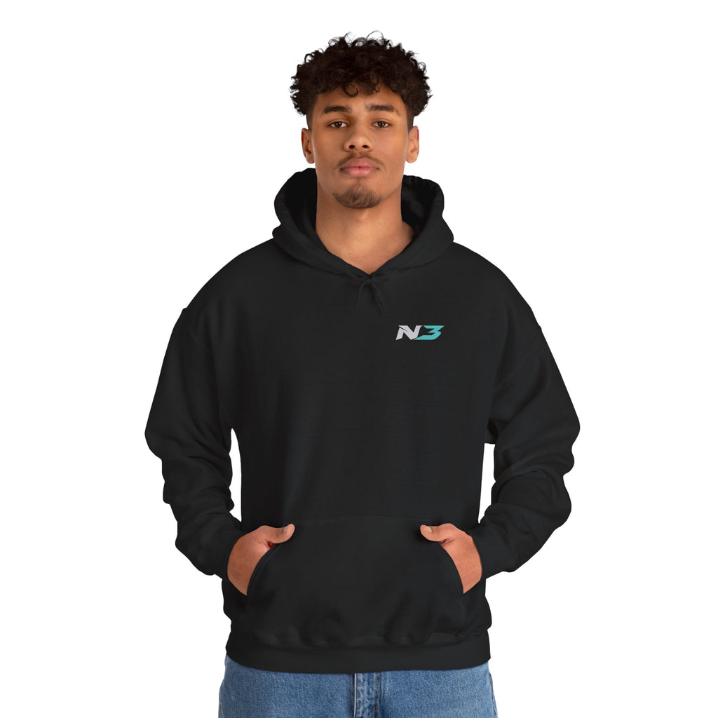 N3 Lightning Logo Hoodie | Graphic Pullover Sweatshirt