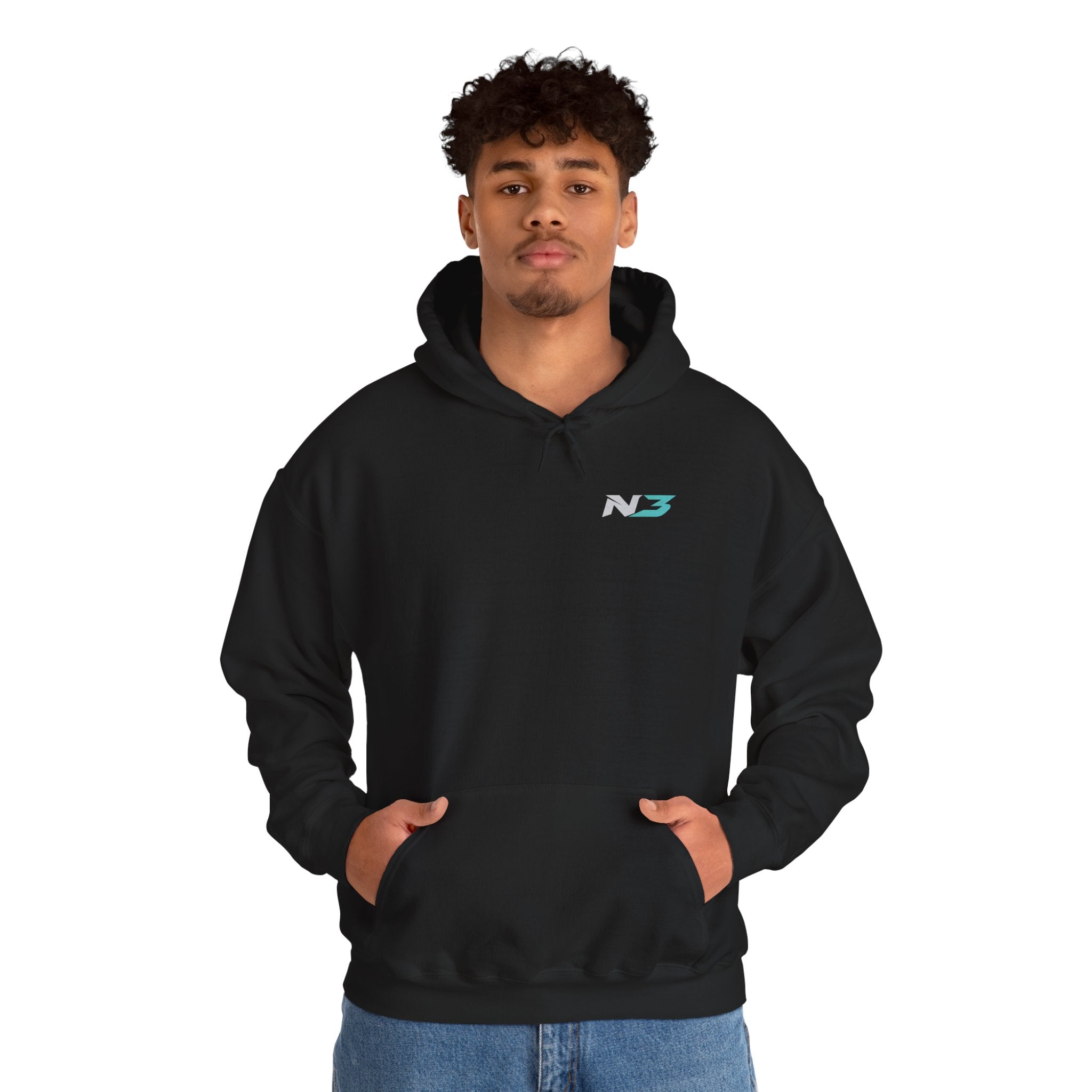 N3 Lightning Logo Hoodie | Graphic Pullover Sweatshirt