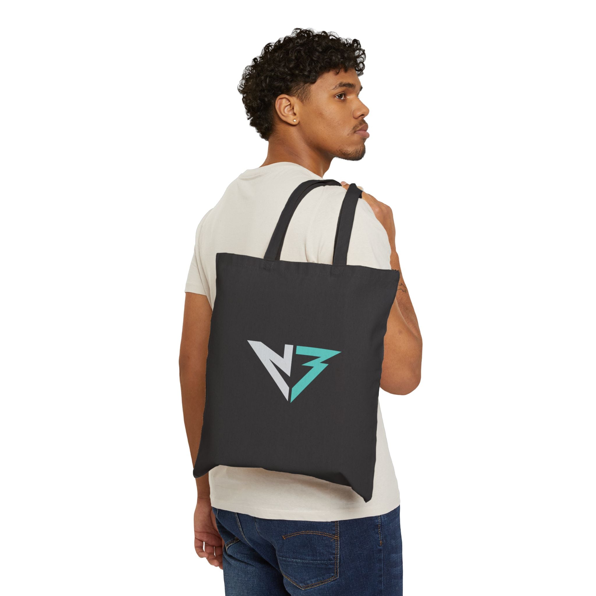 N3 Minimal Logo Tote Bag – Cotton Canvas Eco Shopper